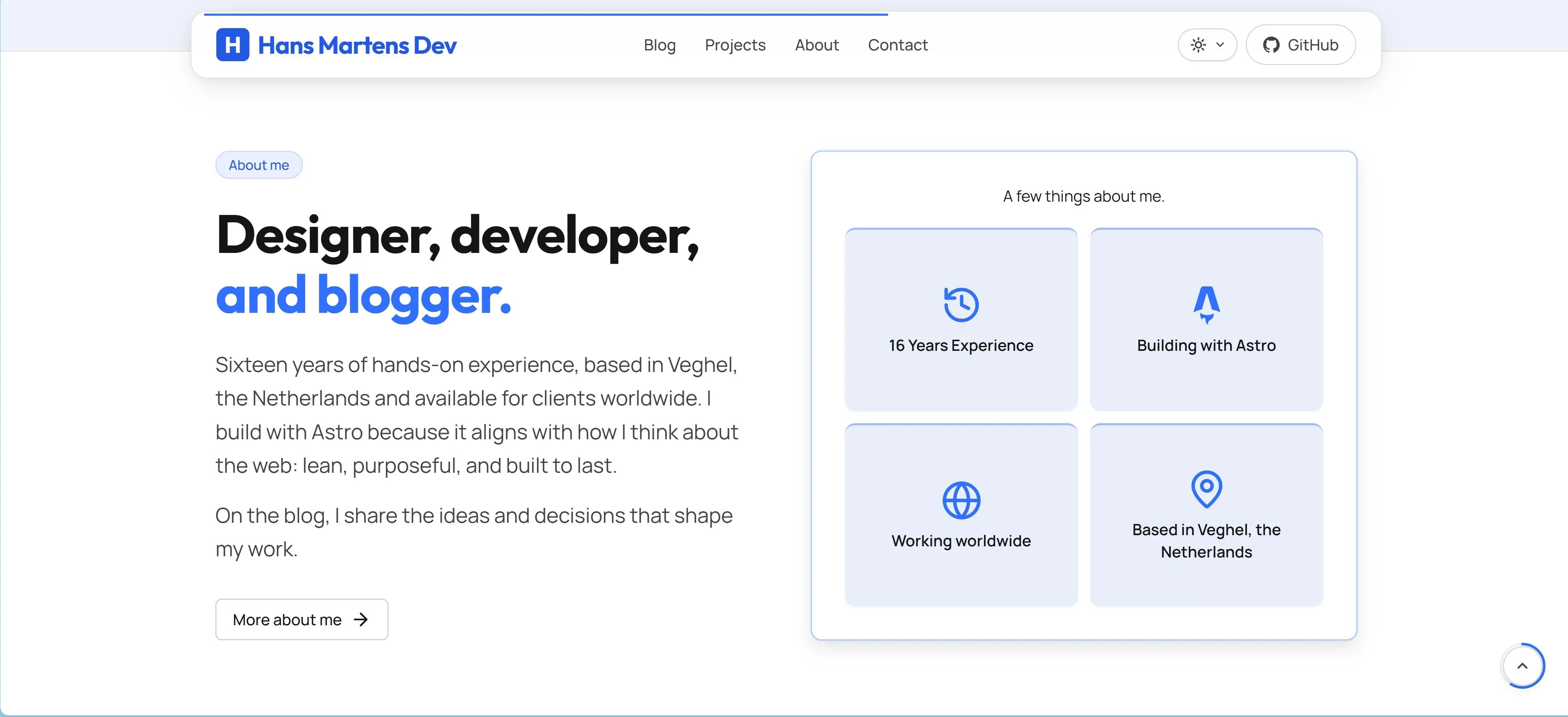 Hans Martens Dev — website.